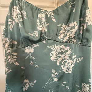 Bohme Green Floral Maxi Dress